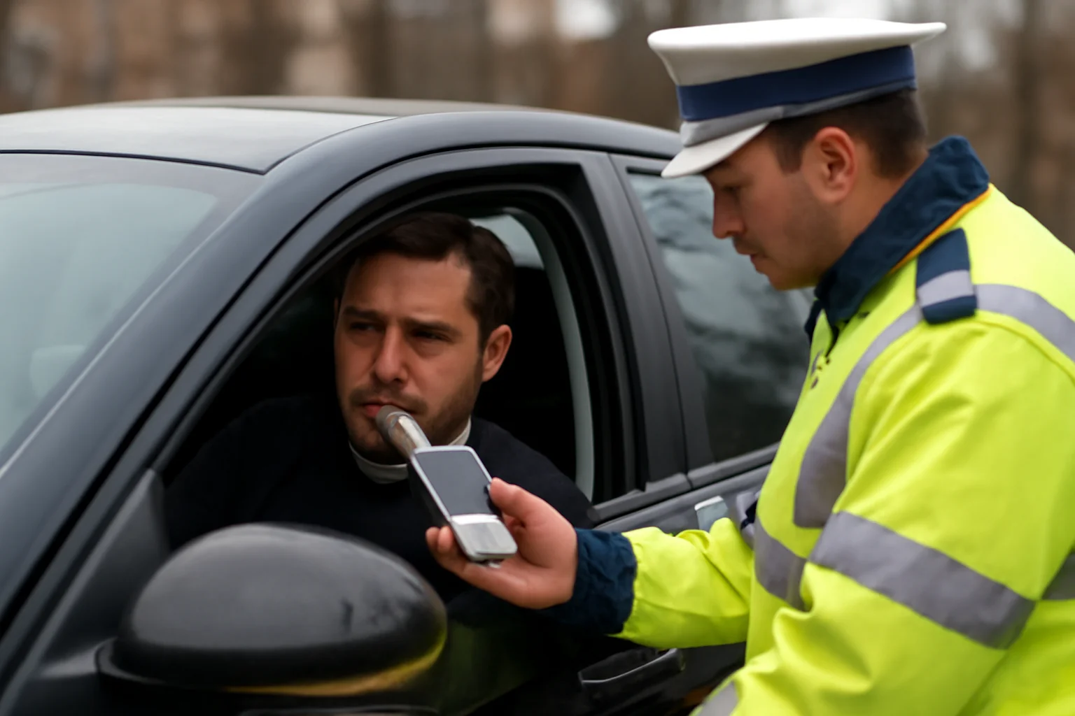 Șofer depistat băut și fără permis la volan în Slatina, dosar penal deschis