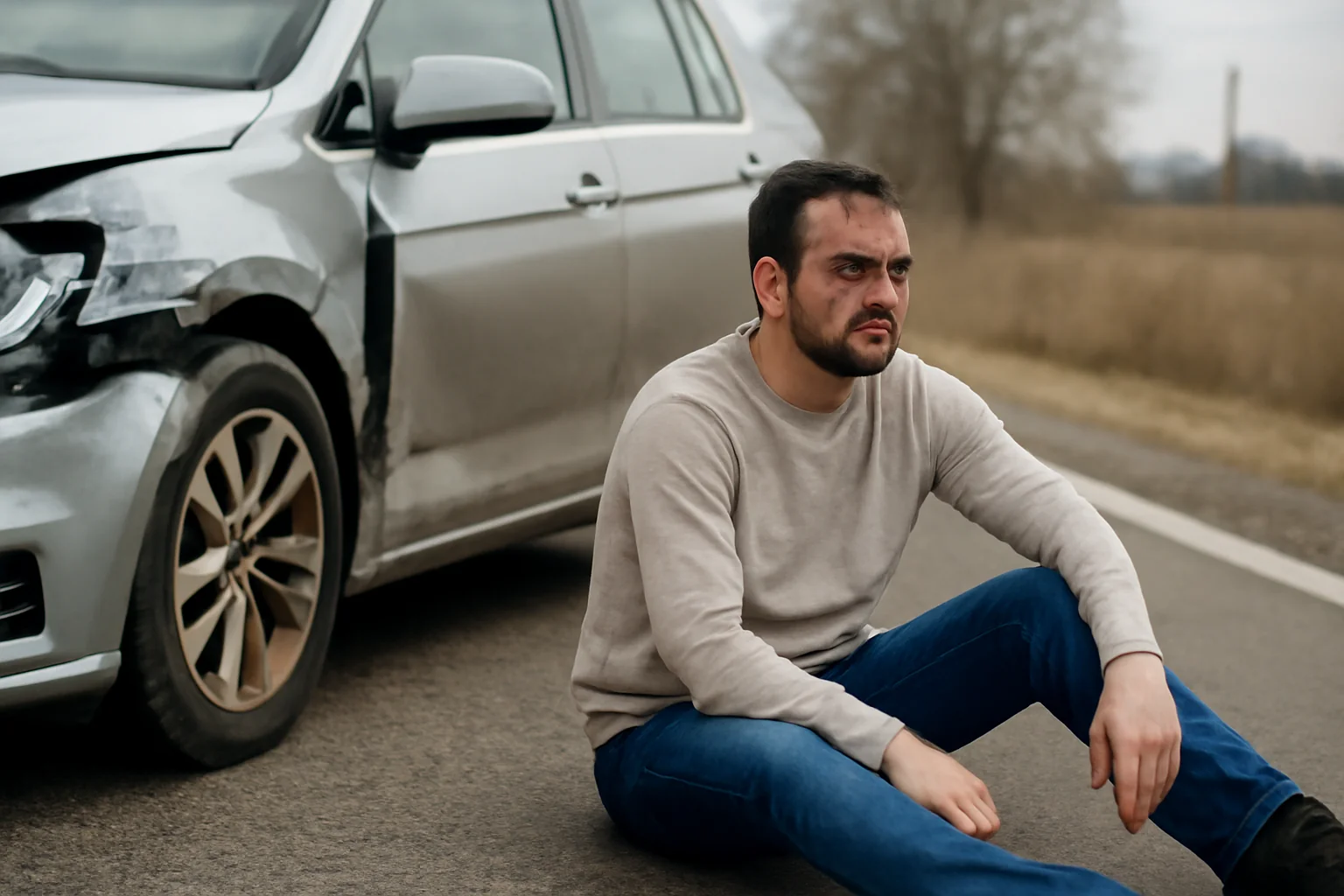 Șofer din Slatina, rănit și transportat la spital după un accident rutier pe DJ 677