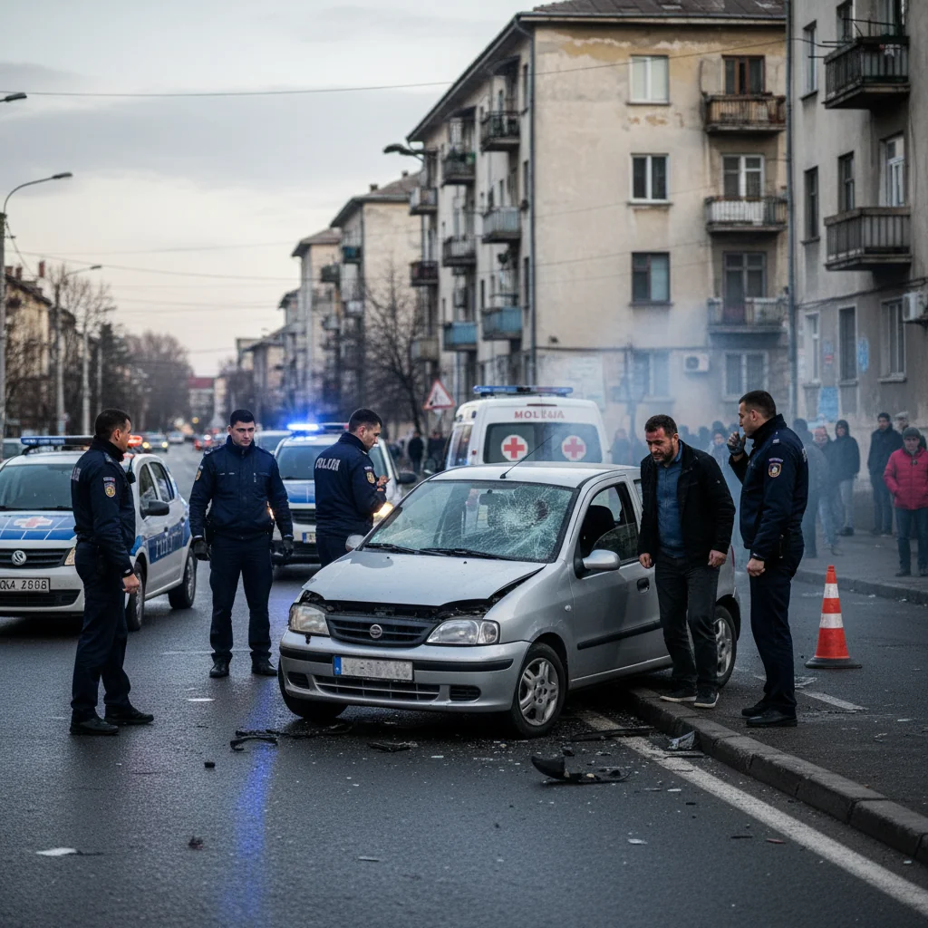 Șofer urmărit de polițiști în Slatina ajunge la spital după apel la 112