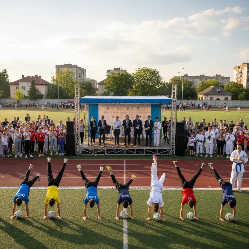 Sportul în Slatina: demonstrații și premiere de eseuri în ziua dedicată lui