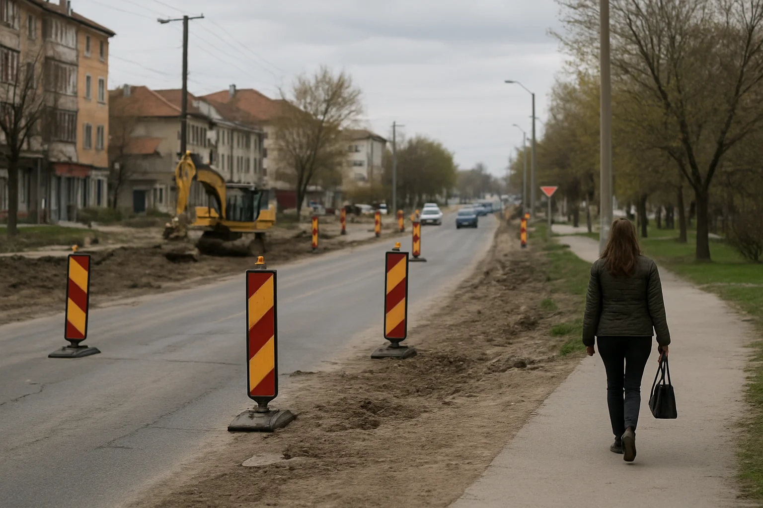 Stadiul infrastructurii rutiere din Slatina la început de primăvară