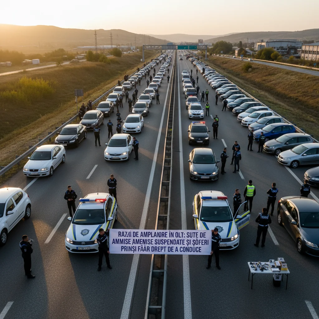 sute de amenzi și șoferi prinși fără permis