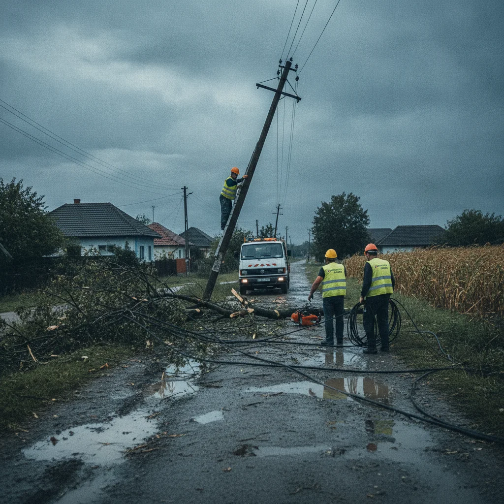 Sute de consumatori fără curent după furtuni