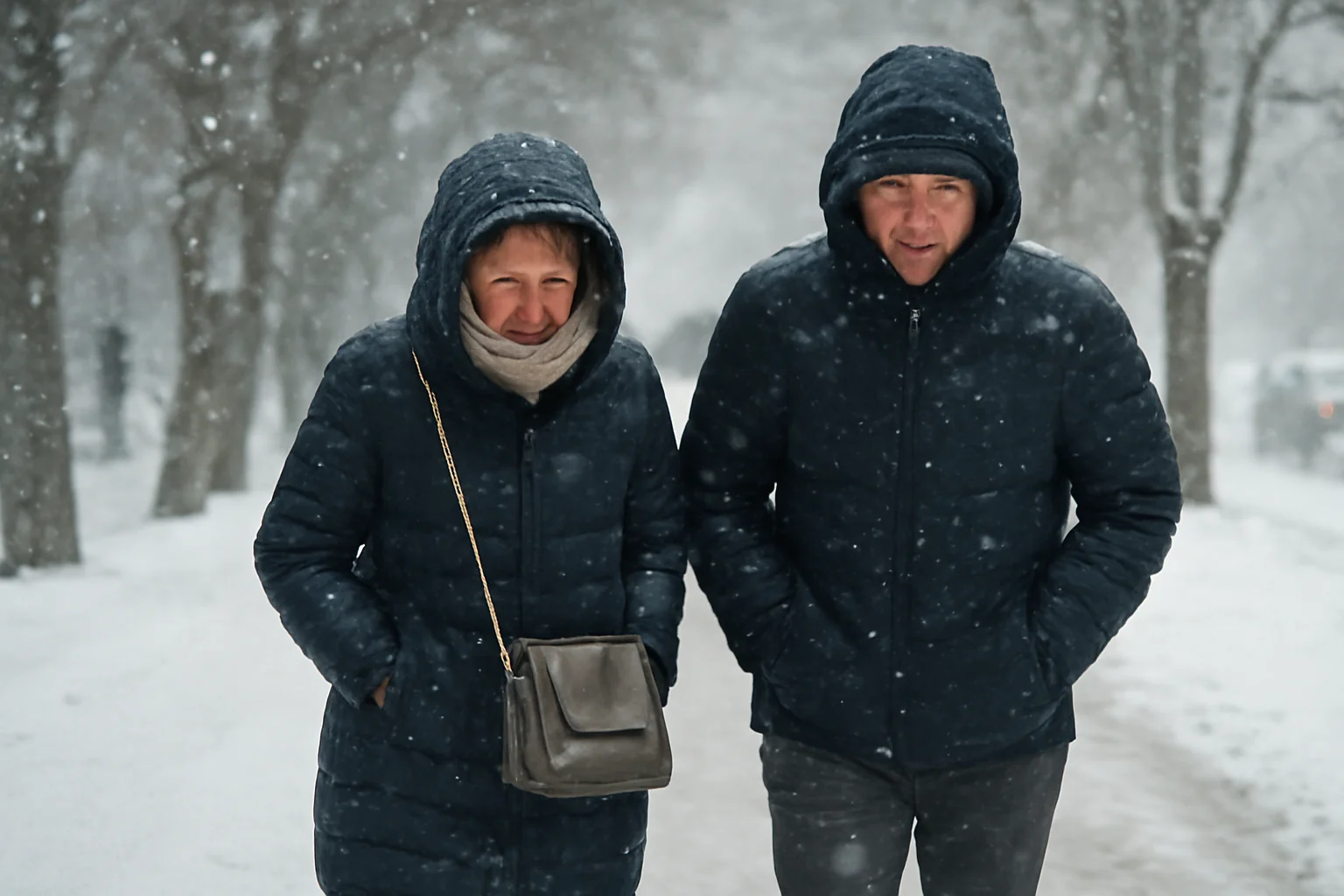 temperaturi scăzute, ninsori și vânt puternic